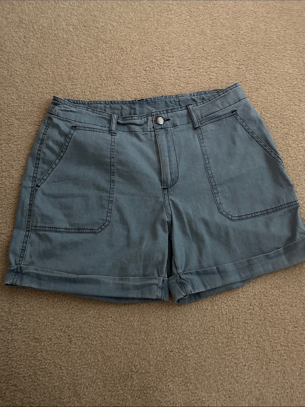 Light Blue Women's Casual Pocket Shorts